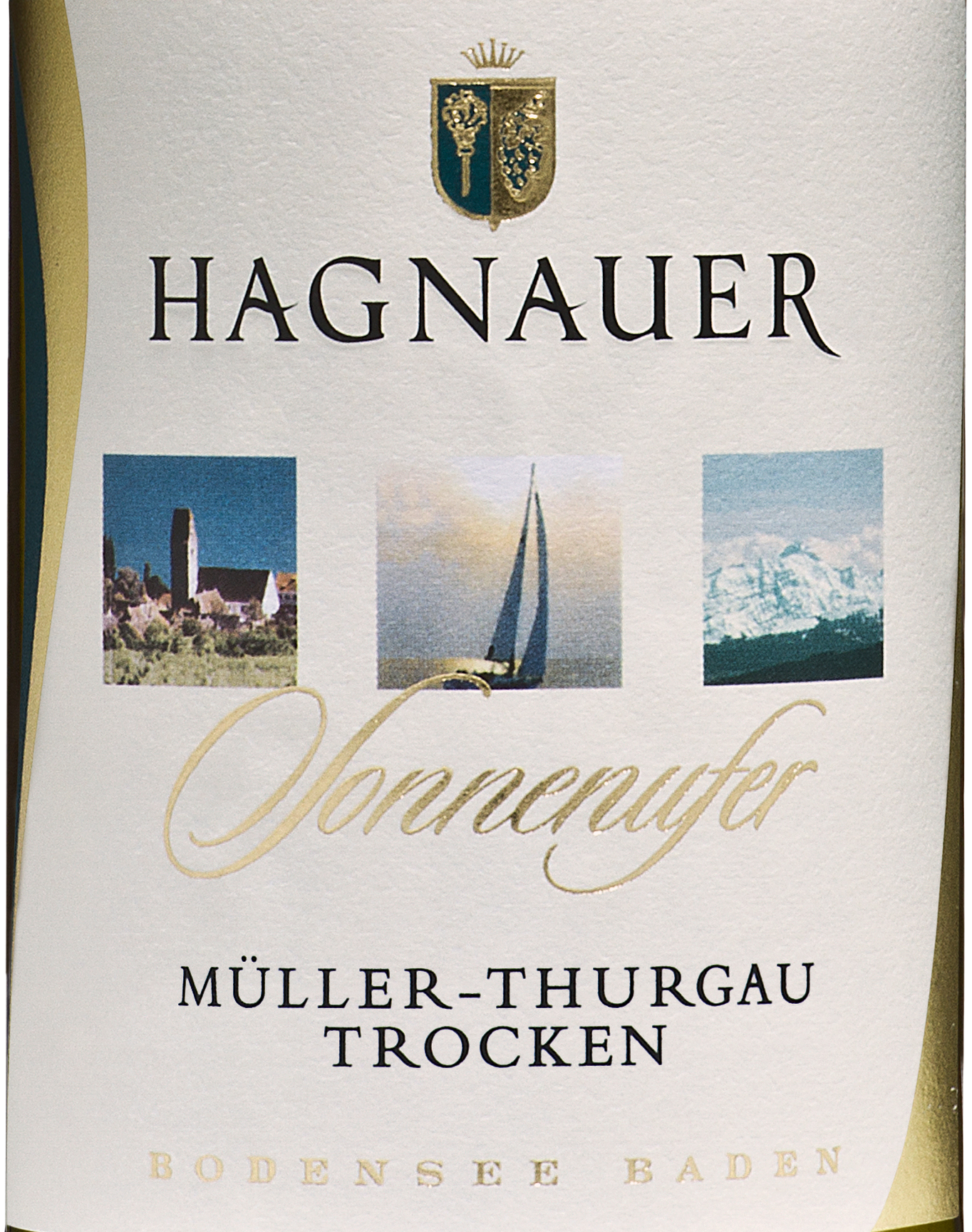 Wein Etikett - Hagnauer Sonnenufer Müller-Thurgau trocken