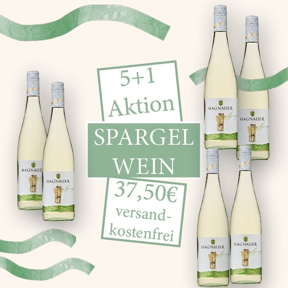 6 Flaschen Hagnauer Spargel Müller-Thurgau Qualitätswein trocken